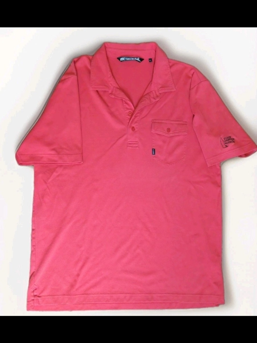 Travis Mathew Men XL Red Golf Polo Shirt Made in Peru